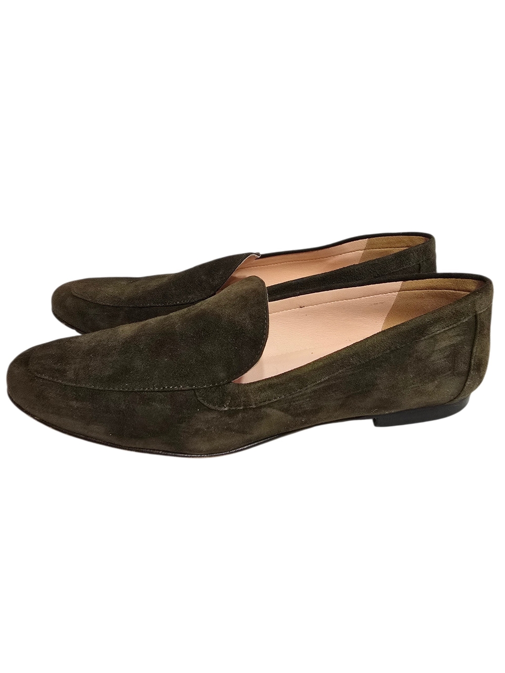 J. Crew Olive Green Suede Leather  Loafers 9